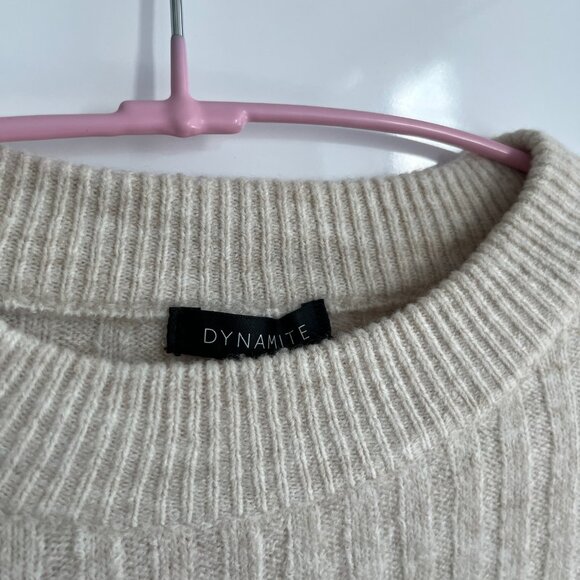 Dynamite Beige Knit Sweater - Picture 3 of 3